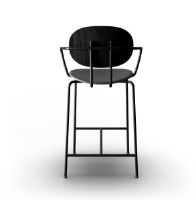 Billede af Sibast Furniture Piet Hein Bar Chair w. Armrest SH: 65 cm - Black Oak/Solid Black
