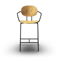 Billede af Sibast Furniture Piet Hein Bar Chair w. Armrest SH: 65 cm - Oil Oak
