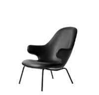 Billede af &Tradition Catch JH14 Lounge Chair SH: 36 cm - Black/Black Leather 