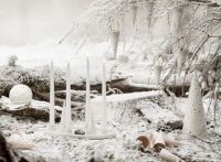 Billede af Kähler Nobili Oval Adventsstage 33x13 cm - Hvid 