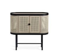 Billede af Warm Nordic Be My Guest Bar Cabinet 92x95 cm - Black Noir/French Cane