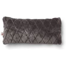 Billede af Natures Collection Leaf Moccasin Cushion New Zealand Sheepskin Short Wool 28x56 cm - Dark Grey
