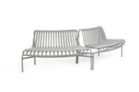 Billede af HAY Palissade Park Dining Bench Cushion / Out-Out / Set Of 2 L: 127 cm - Sky Grey  