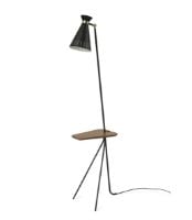 Billede af Warm Nordic Cone Floor Lamp With Table H: 144 cm - Black Noir 