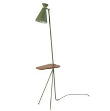 Billede af Warm Nordic Cone Floor Lamp With Table H: 144 cm - Pine Green