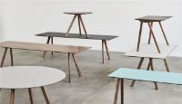 Billede af HAY CPH 20 Round Table Ø: 90 cm - Lacquered Solid Walnut/Lacquered Walnut Veneer