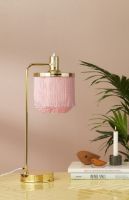 Billede af Warm Nordic Fringe Table Lamp H: 61 cm - Pale Pink
