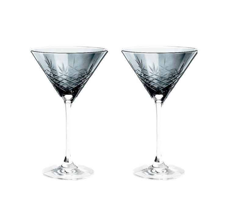 Opdage biograf sprogfærdighed Frederik Bagger Crispy Cocktail Glas 2stk 22 cl - Sapphire/Blå