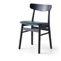 Billede af Findahl by Hammel MOSBØL Spisebordsstol SH: 47 cm - Sortlakeret Eg/Grøn Sydney Læder