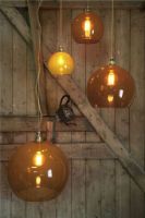 Billede af Ebb & Flow Rowan Pendant Lamp XL Ø: 39 cm - Forest Green/Gold