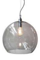 Billede af Ebb & Flow Rowan Pendant Lamp XL Ø: 39 cm - Smokey Grey/Silver