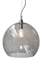 Billede af Ebb & Flow Rowan Pendant Lamp XL Ø: 39 cm - Smokey Grey/Silver