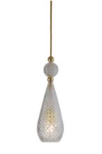 Billede af Ebb & Flow Smykke Pendant Lamp M Ø: 12,5 cm - Crystal Check/Gold