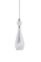 Billede af Ebb & Flow Smykke Pendant Lamp M Ø: 12,5 cm - Crystal Swirl/Silver