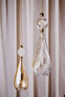 Billede af Ebb & Flow Smykke Pendant Lamp L Ø: 18 cm - Crystal Check/Gold