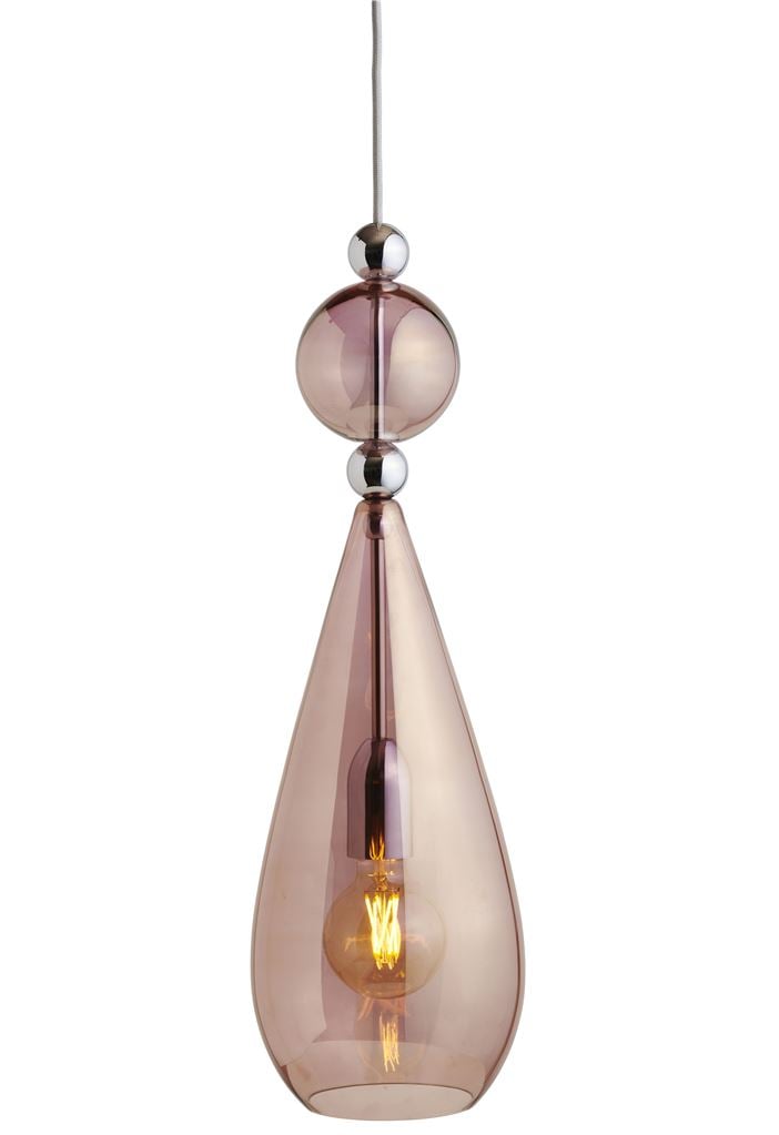 Billede af Ebb & Flow Smykke Pendant Lamp L Ø: 18 cm - Obsidian/Silver