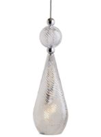 Billede af Ebb & Flow Smykke Pendant Lamp L Ø: 18 cm - Crystal Swirl/Silver