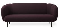 Billede af Warm Nordic Cape 3 Seater W Stitches Sofa L: 200 cm - Burgundy 