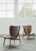 Billede af NORR11 Elephant Lounge Chair Leather SH: 38 cm - Dark Smoked Oak/Dunes Dark Brown 21001