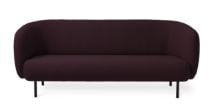 Billede af Warm Nordic Cape 3 Seater Sofa L: 200 cm - Dark Bordeaux 