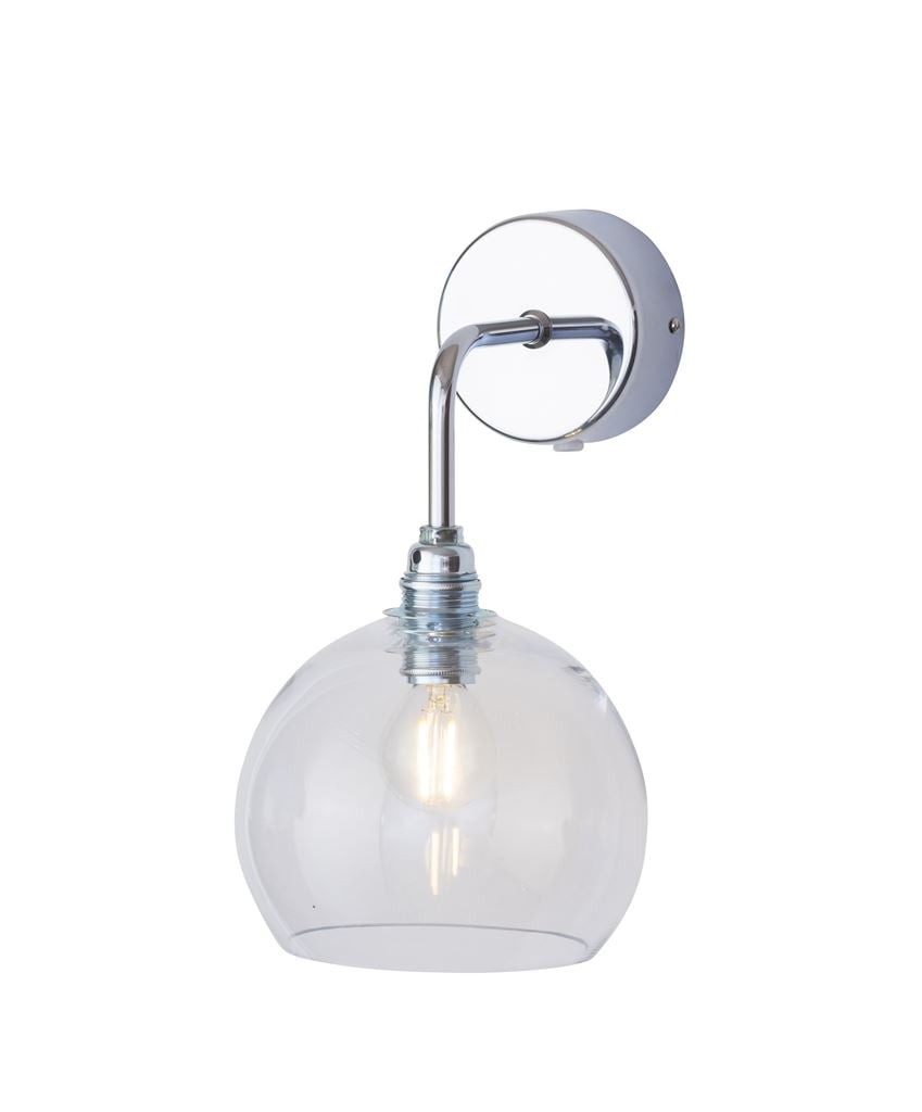 Billede af Ebb & Flow Rowan Wall Lamp S Ø: 15,5 cm - Clear/Silver