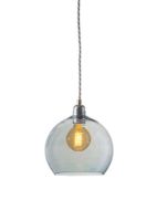 Billede af Ebb & Flow Rowan Pendant Lamp M Ø: 22 cm - Topaz Blue/Silver OUTLET