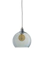 Billede af Ebb & Flow Rowan Pendant Lamp M Ø: 22 cm - Topaz Blue/Silver OUTLET