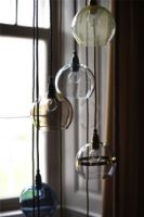 Billede af Ebb & Flow Rowan Pendant Lamp M Ø: 22 cm - Topaz Blue/Silver OUTLET