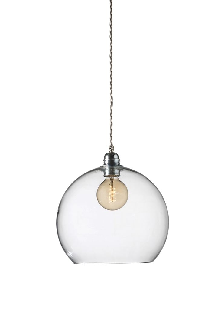 Billede af Ebb & Flow Rowan Pendant Lamp L Ø: 28 cm - Clear/Silver