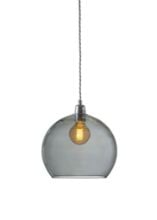 Billede af Ebb & Flow Rowan Pendant Lamp L Ø: 28 cm - Smokey Grey/Silver