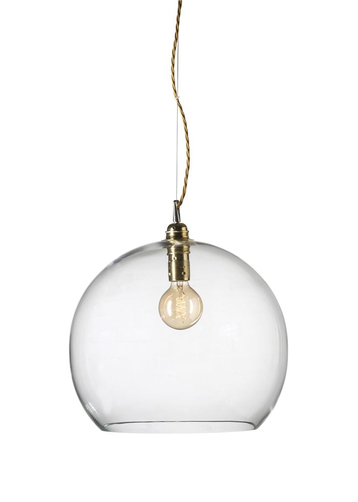 Billede af Ebb & Flow Rowan Pendant Lamp XL Ø: 39 cm - Clear/Gold