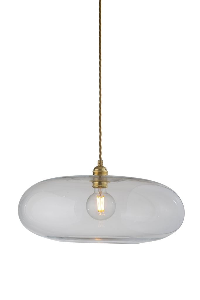Billede af Ebb & Flow Horizon Pendant Lamp XL Ø: 45 cm - Clear/Gold