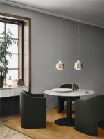 Billede af &Tradition In Between SK19 Dining Table Ø: 120 cm - Bianco Carrara Marble/Bronzed Base