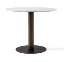 Billede af &Tradition In Between SK18 Dining Table Ø: 90 cm - Bianco Carrara Marble/Bronzed Base
