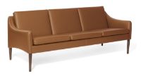 Billede af Warm Nordic Mr. Olsen 3 Seater Sofa L: 200 cm - Smoked Oak/Cognac Leather 
