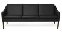 Billede af Warm Nordic Mr. Olsen 3 Seater Sofa L: 200 cm - Smoked Oak/Black Leather 