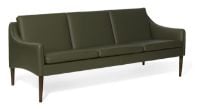 Billede af Warm Nordic Mr. Olsen 3 Seater Sofa L: 200 cm - Smoked Oak/Pickle Green Leather 