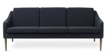 Billede af Warm Nordic Mr. Olsen 3 Seater Sofa L: 200 cm - Smoked Oak/Midnight Blue 