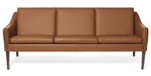 Billede af Warm Nordic Mr. Olsen 3 Seater Sofa L: 200 cm - Smoked Oak/Camel