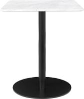 Billede af GUBI 1.0 Dining Table 60x60 cm - White Carrara Marble/Black Base