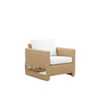 Billede af Sika-Design Georgia Garden Carrie Lounge Chair SH: 44 cm - ALU Natur/CY101 White 