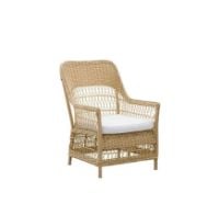 Billede af Sika-Design Georgia Garden Dawn Lounge Chair SH: 44 cm - ALU Natur/ CY101 White 