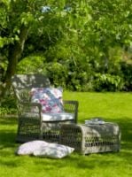 Billede af Sika-Design Georgia Garden Dawn Lounge Chair SH: 44 cm - ALU Natur/ CY101 White 