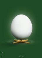 Billede af Brainchild Plakat Ægget Grøn 50x70 cm - Grøn