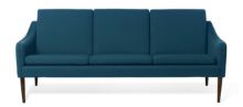 Billede af Warm Nordic Mr. Olsen 3 Seater Sofa L: 200 cm - Walnut/Dark Turqouise 
