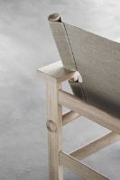 Billede af Fredericia Furniture 2031 The Canvas Chair af Børge Mogensen SH: 41,5 cm - Natur Canvas/Sæbebehandlet Eg