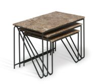 Billede af Please Wait to be Seated Triptych Nesting Tables B: 57 cm - Brun/Grøn