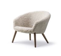 Billede af Fredericia Furniture 2631 Ditzel Loungestol SH: 37 cm - Sheepskin/Røget Eg