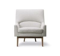 Billede af Fredericia Furniture 6540 A-Chair af Jens Risom SH: 42 cm - Hallingdal 110/Lakeret Valnød