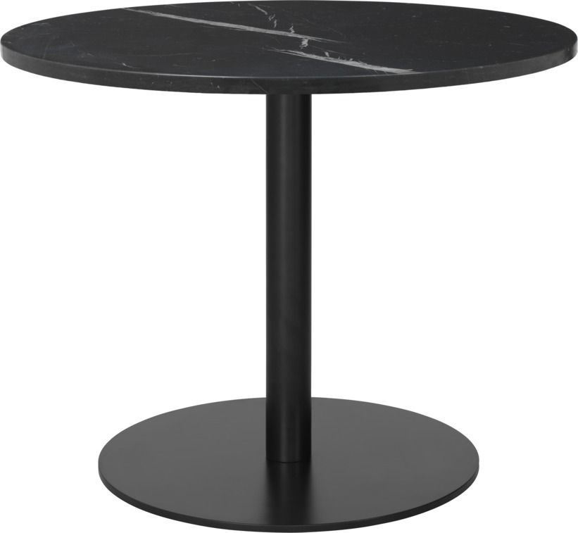 Billede af GUBI 1.0 Lounge Table Ø: 80 cm - Black Marquina Marble/Black Base